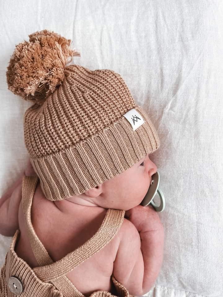 3LC Textured Knit Beanie - Oat
