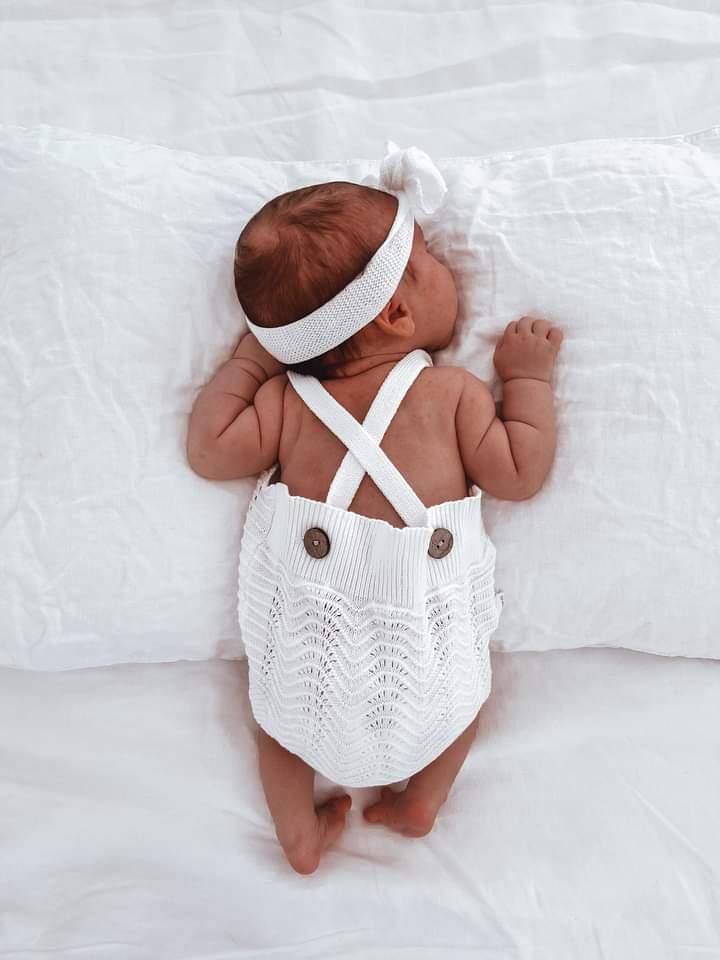3LC Textured Knit Topknot - Ivory
