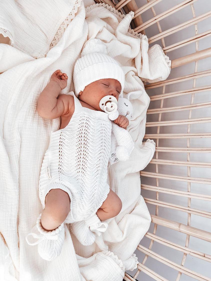 3LC Wave Knit Bodysuit - Ivory