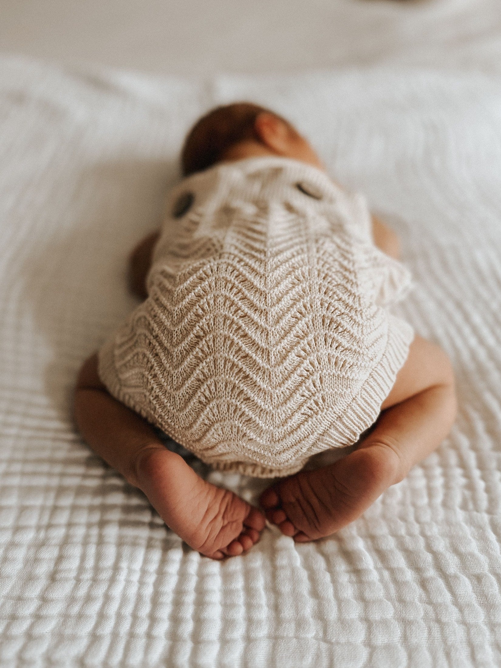 3LC Wave Knit Bodysuit - Ivory