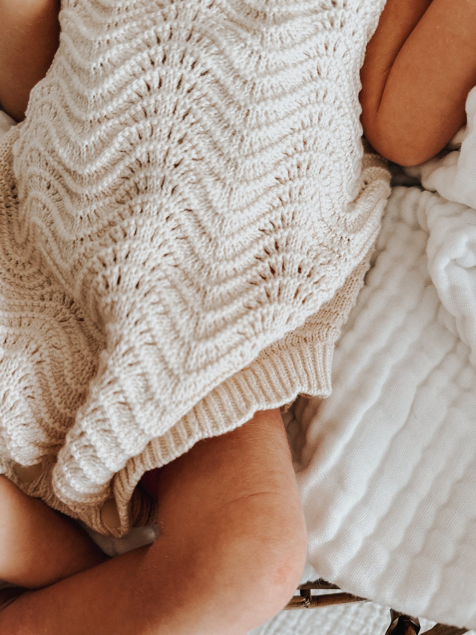 3LC Wave Knit Bodysuit - Oat