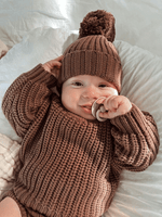 B & S Chunky Knit Sweater - Dark Brown