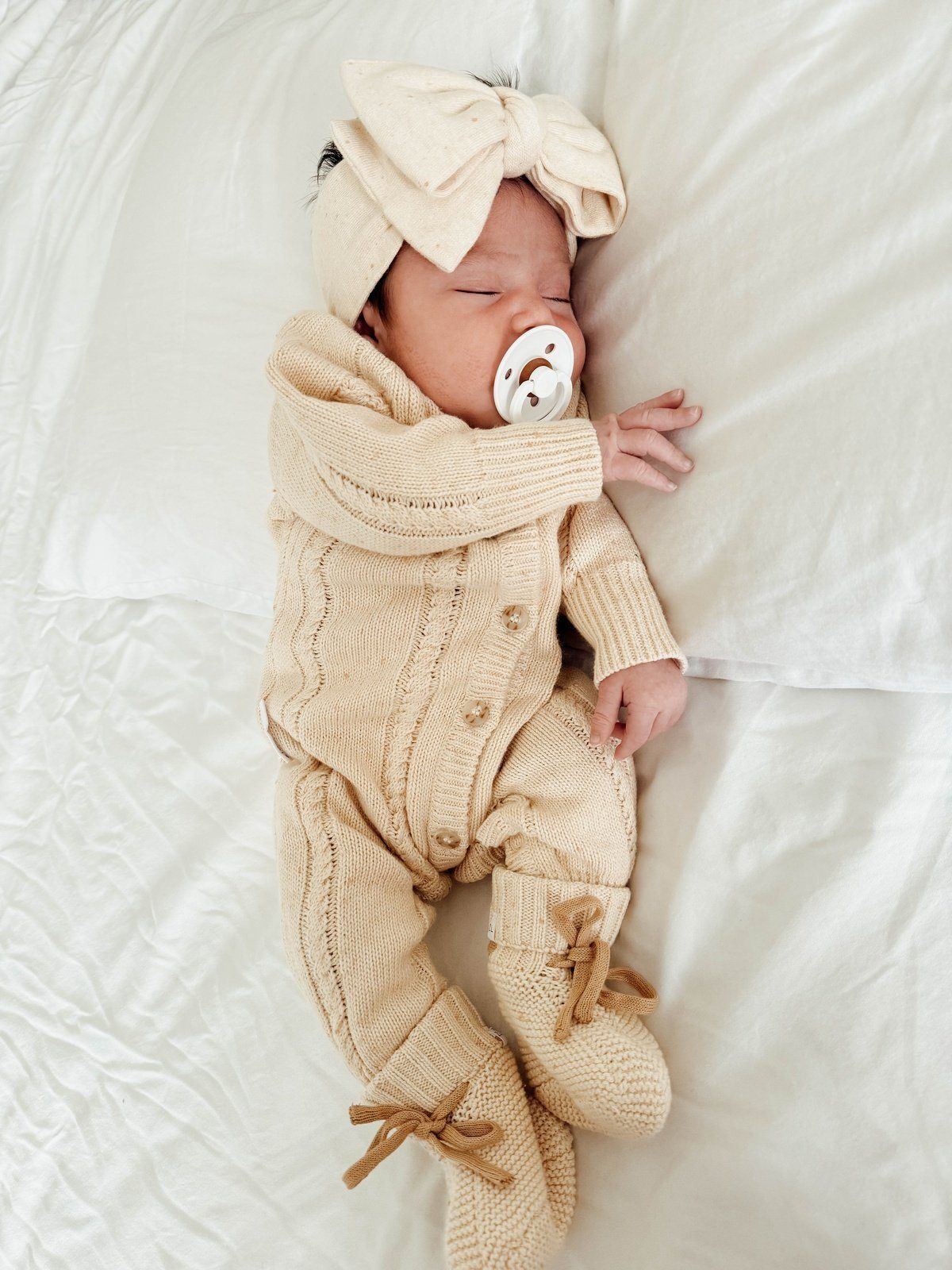 Classic Knit Romper - Brownie