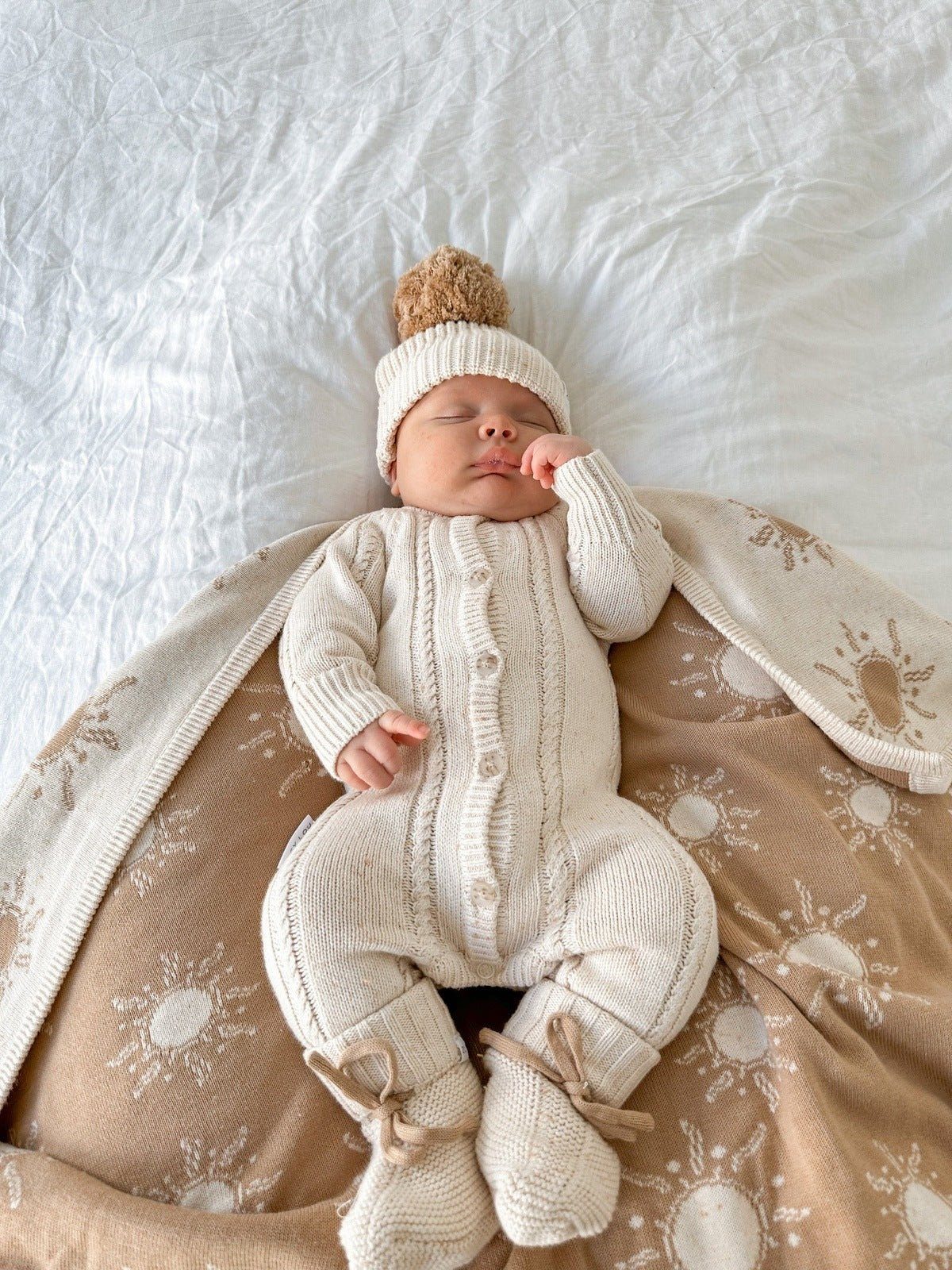 Classic Knit Romper - Milk