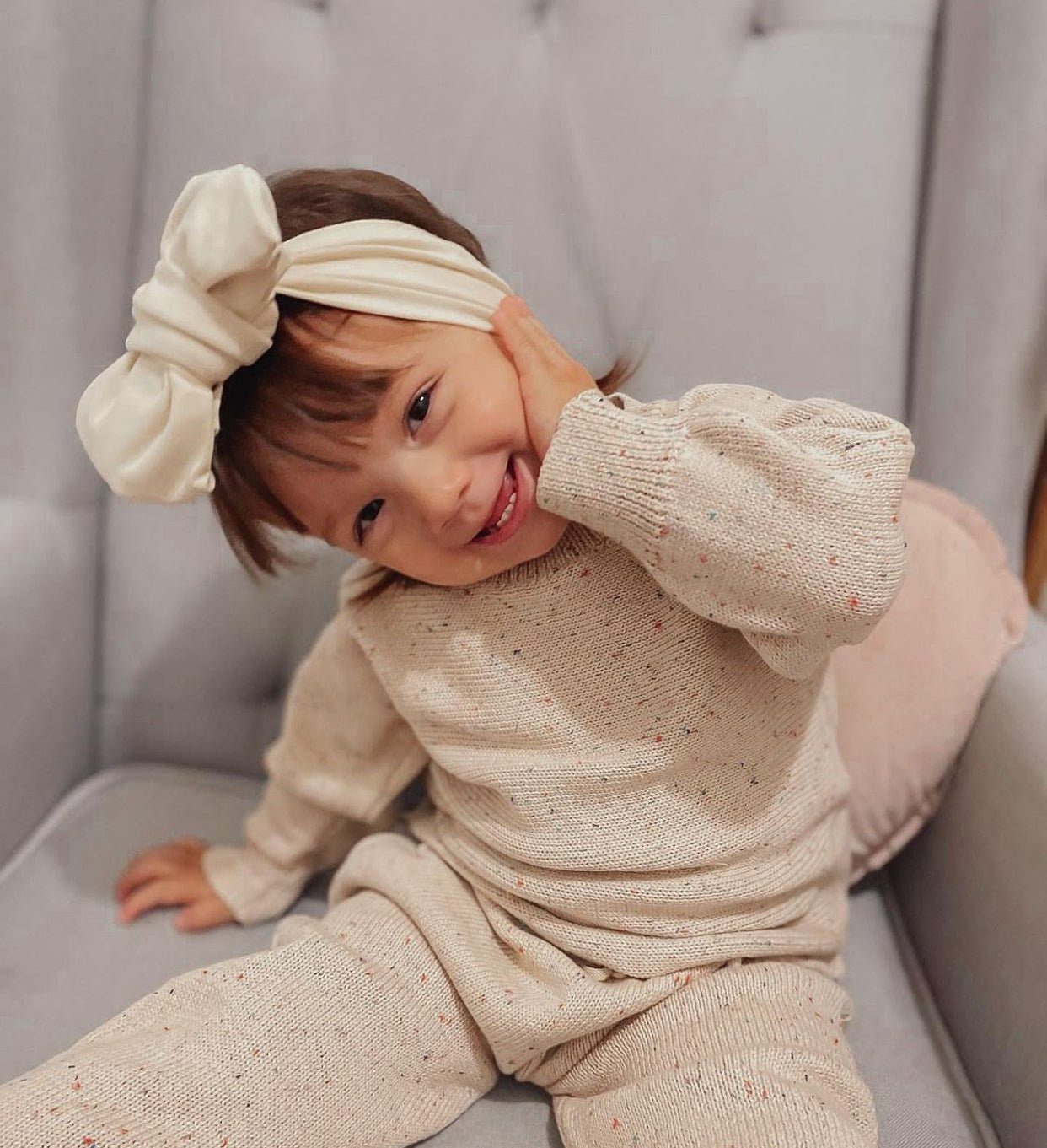 Biscuit Speckle Knit Pants
