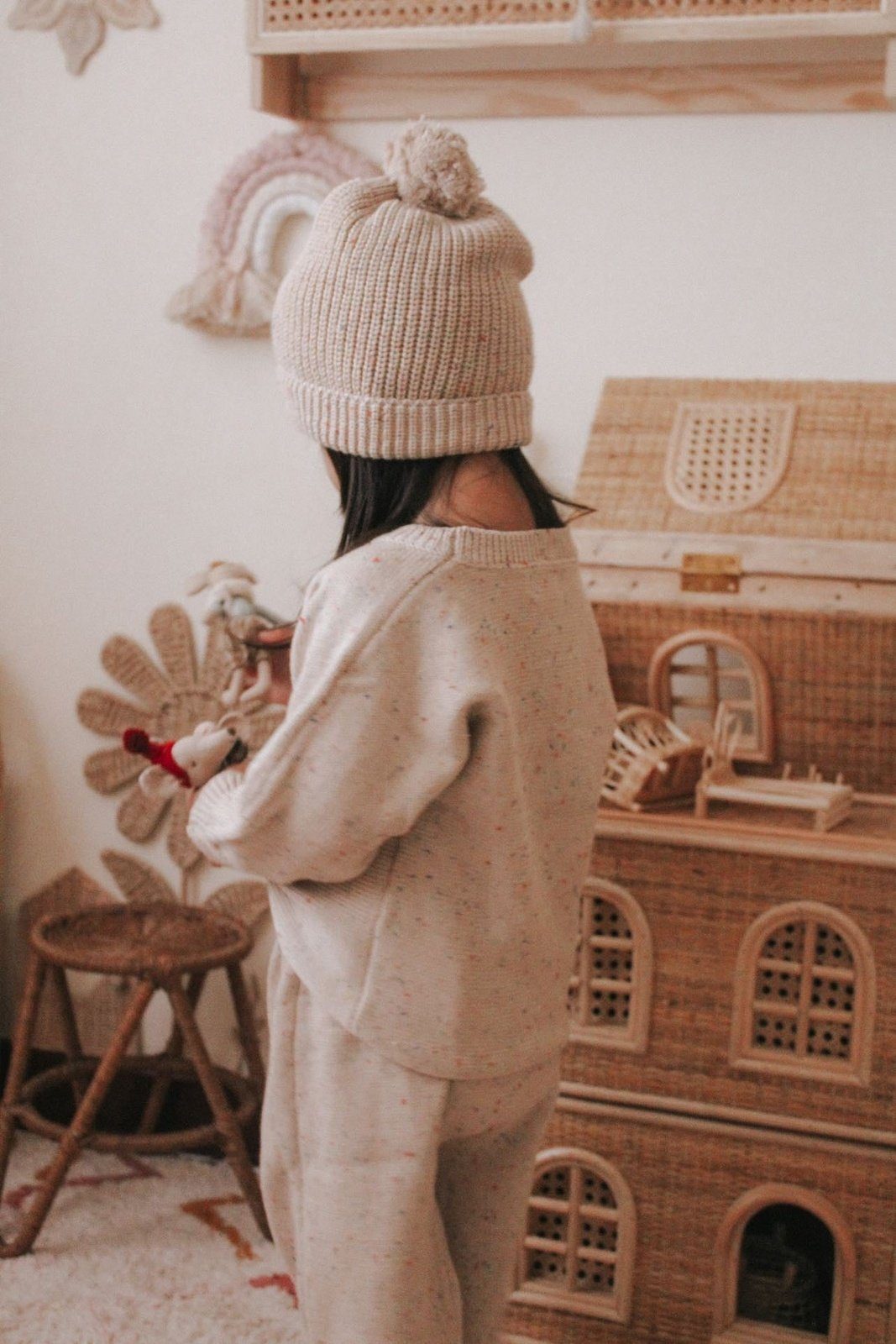 Biscuit Speckle Knit Pants