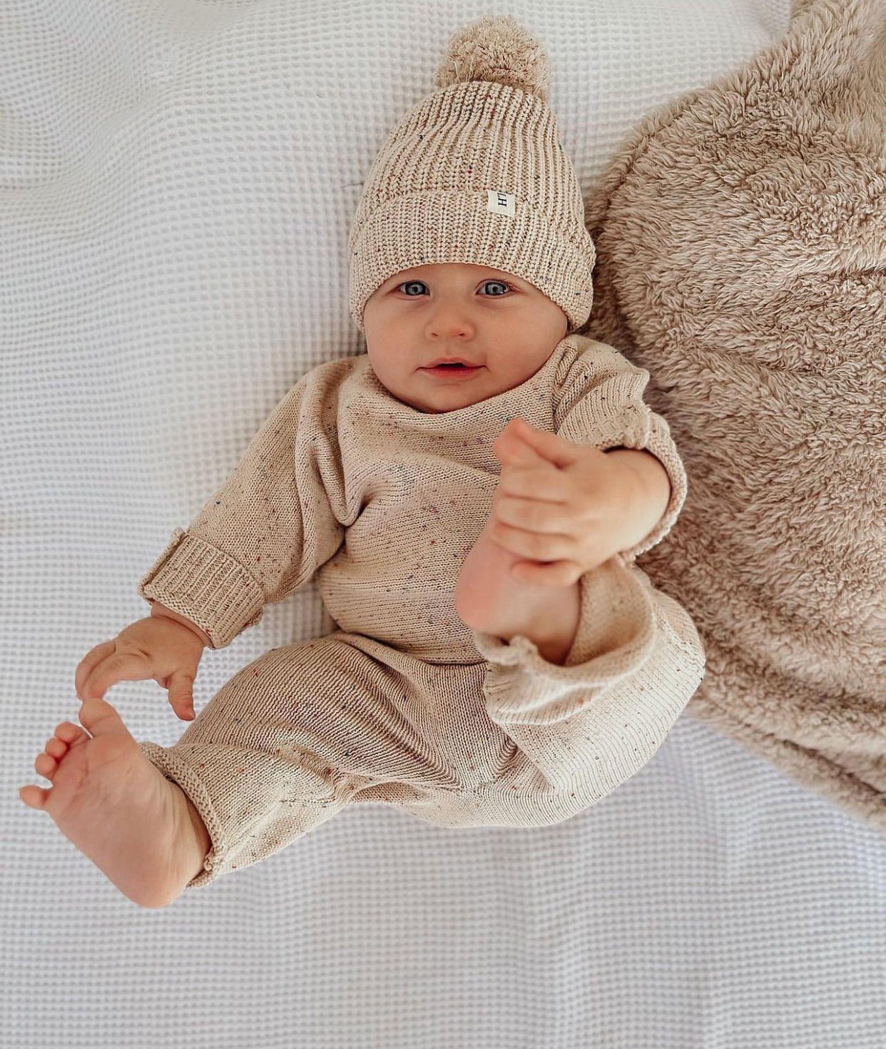 Biscuit Speckle Knit Pants