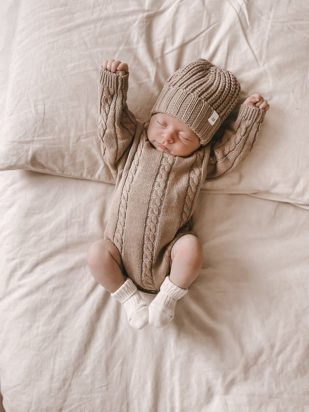 Cable Knit Romper | Acorn