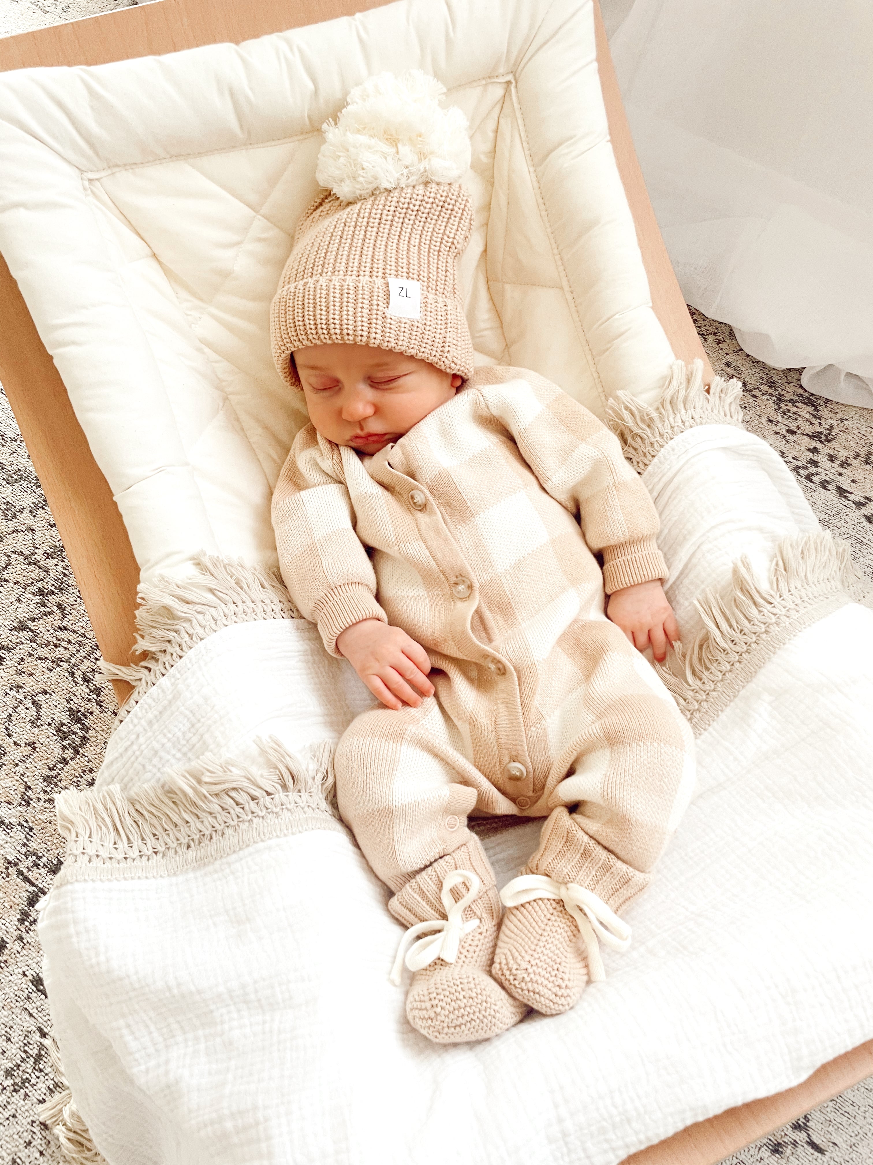 Classic Knit Romper - Textured Shell
