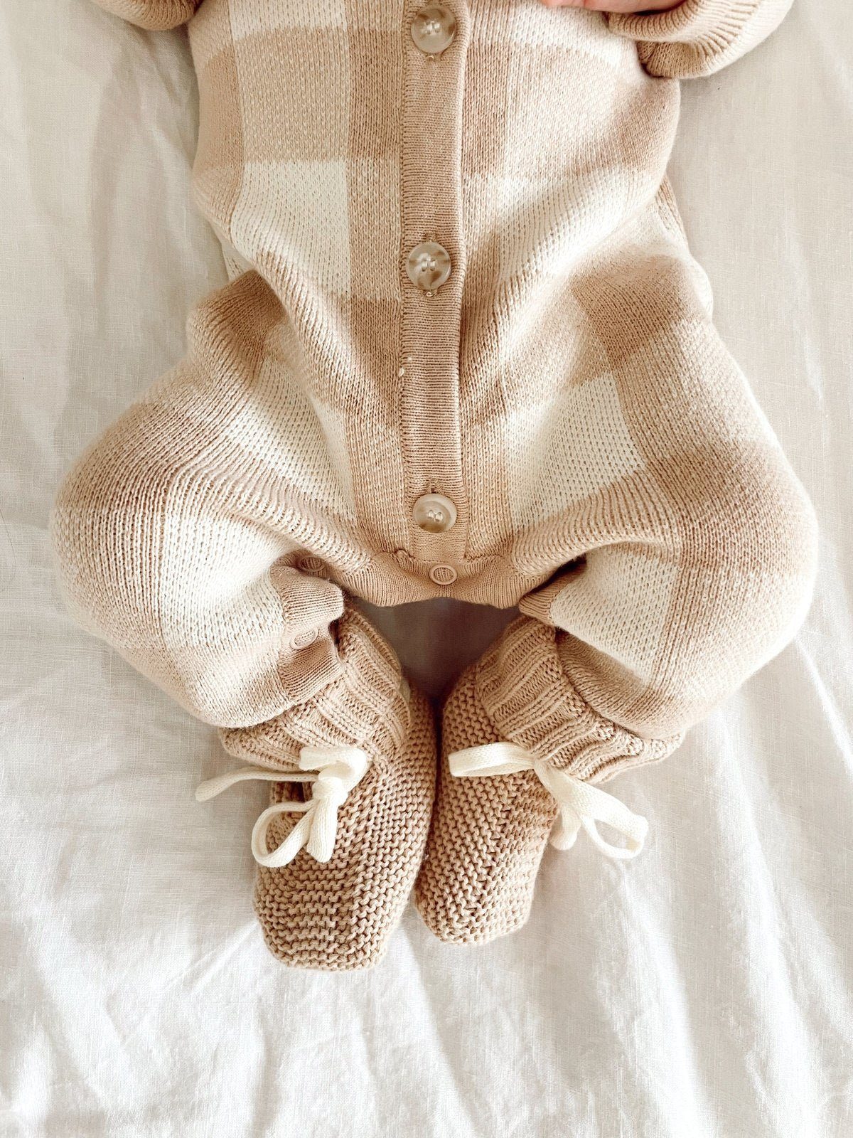 Knit Booties - Fawn