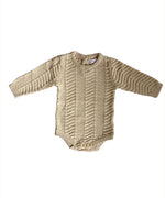 Chevron Knit Romper | Bone