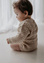 Chevron Knit Romper | Bone