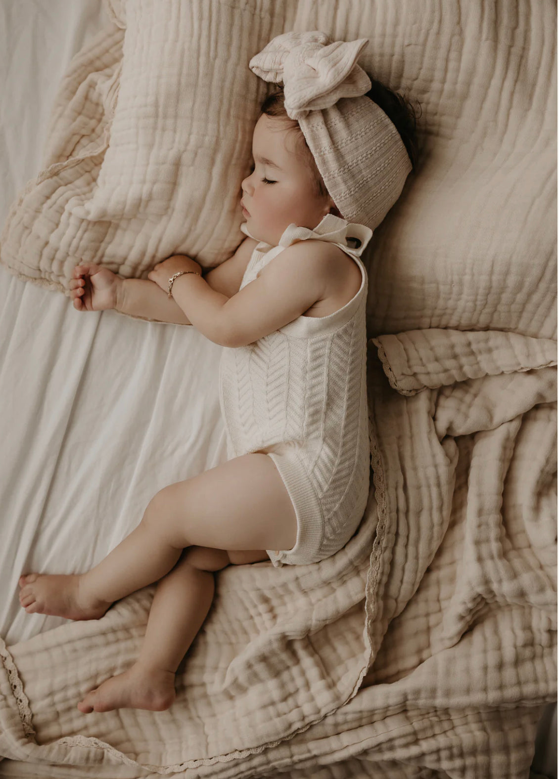 Chevron Tie Up Bodysuit - White