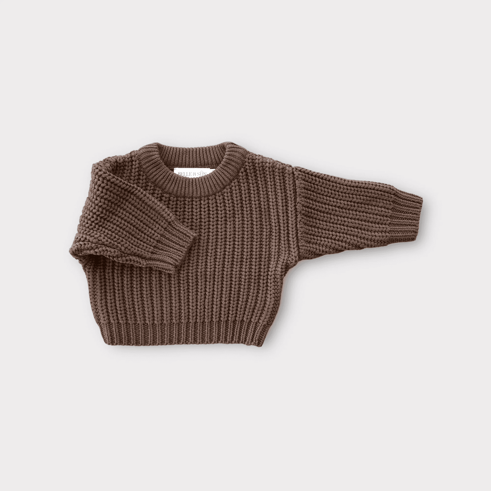 B & S Chunky Knit Sweater - Dark Brown