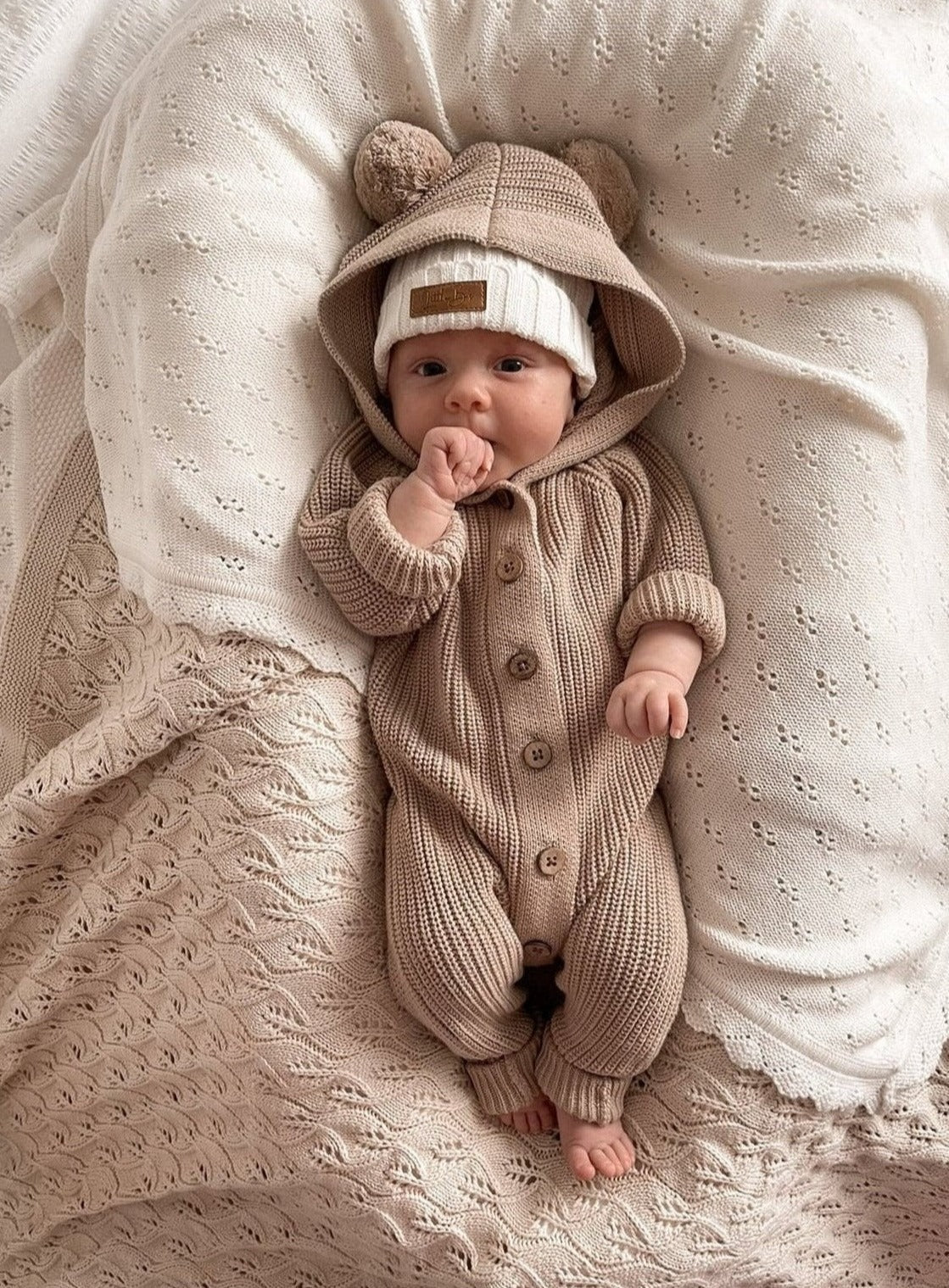 Classic Hoodie Romper - Milk