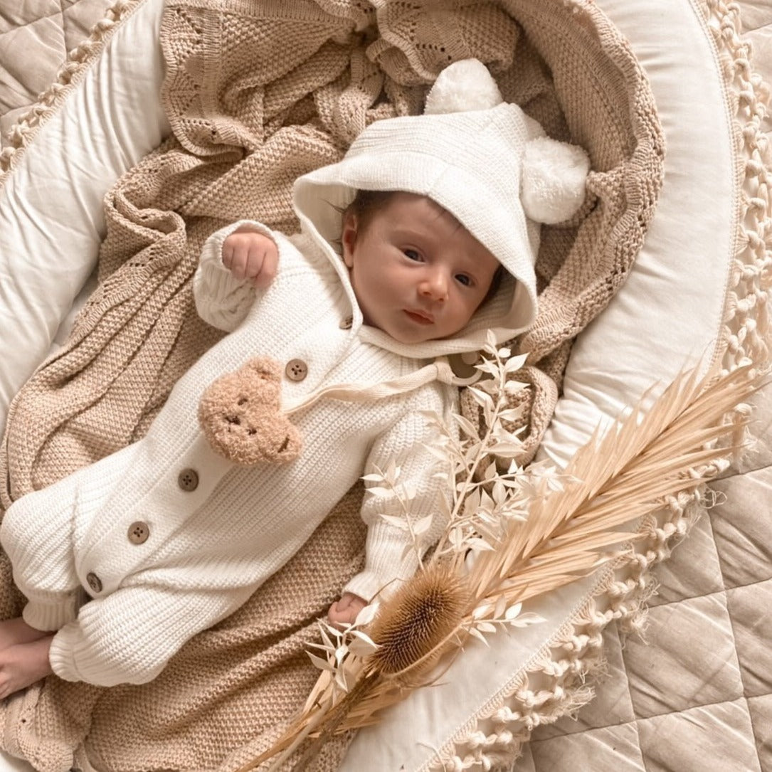 Classic Hoodie Romper - Cacao