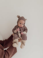 Classic Knit Romper - Almond