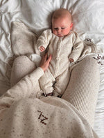 Classic Knit Romper - Almond