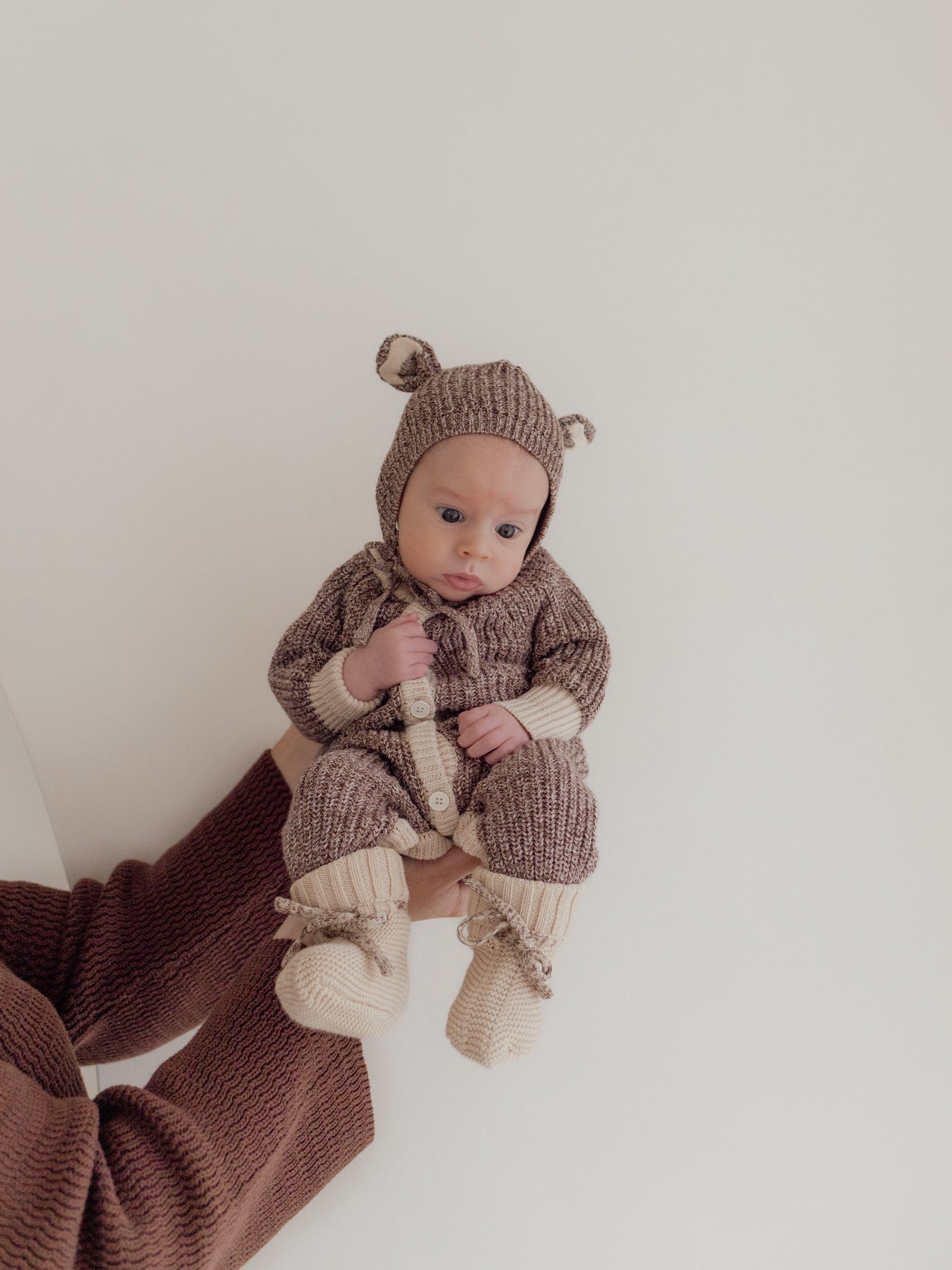 Classic Knit Romper - Textured Shell