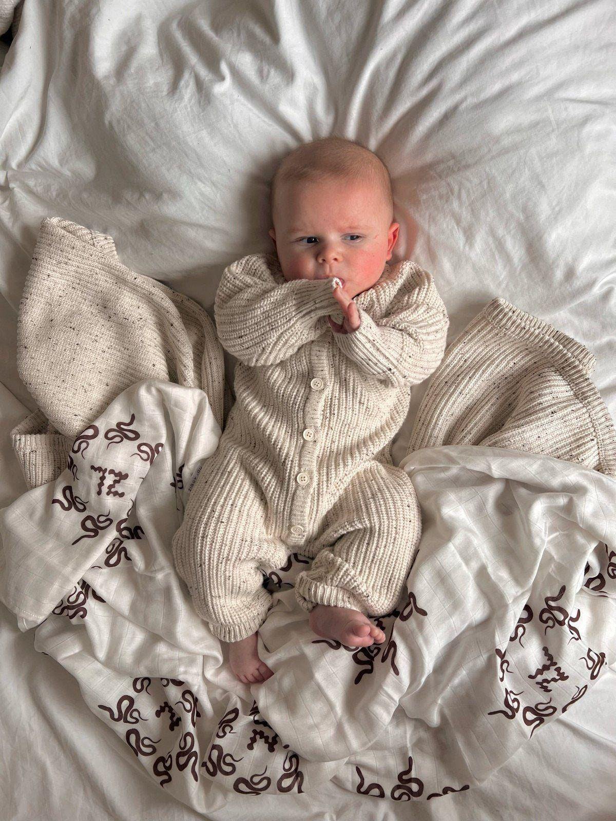 Classic Knit Romper - Textured Shell