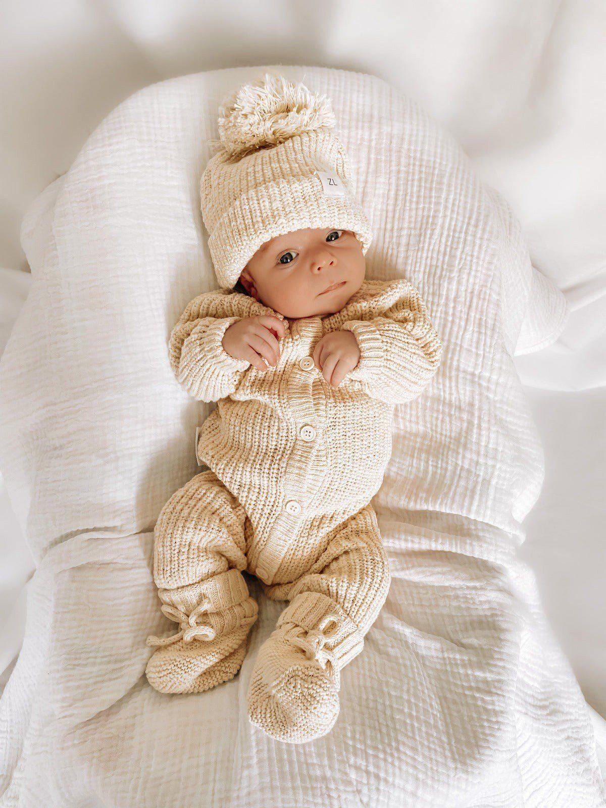 Classic Knit Romper - Textured Shell