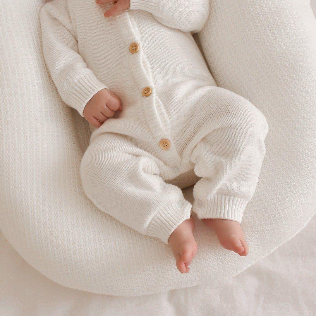Classic Knit Romper - Textured Shell