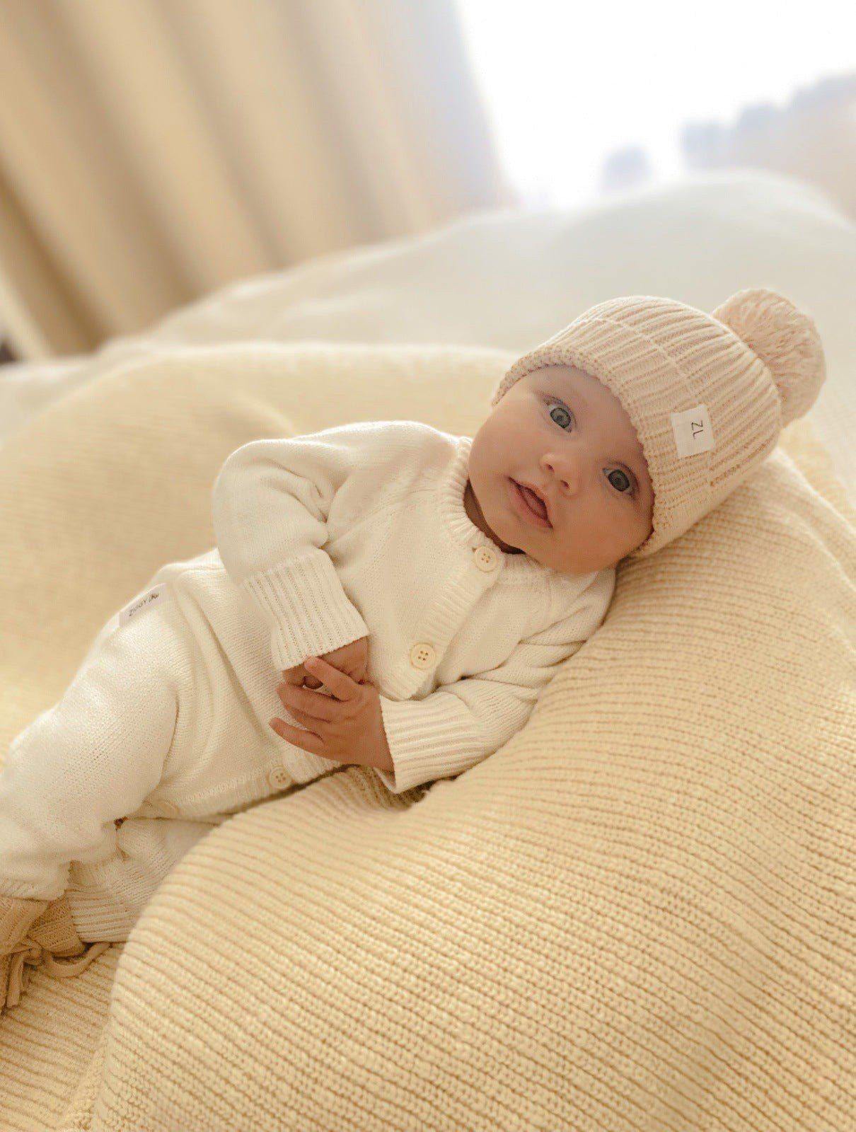 Classic Knit Romper - Textured Shell