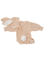 Easter Knit Bubble Romper - Cocoa Fleck