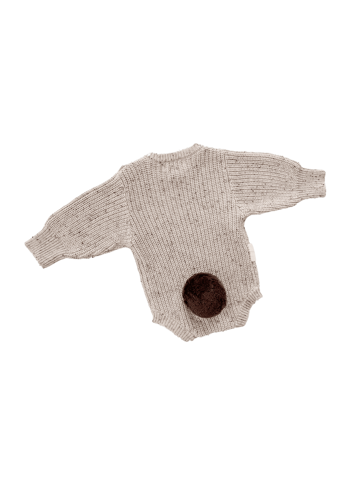 Easter Knit Bubble Romper - Sand Fleck