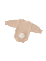 Easter Knit Bubble Romper - Sand Fleck