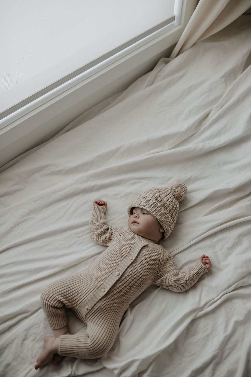 Essentials Knit Romper | Bone