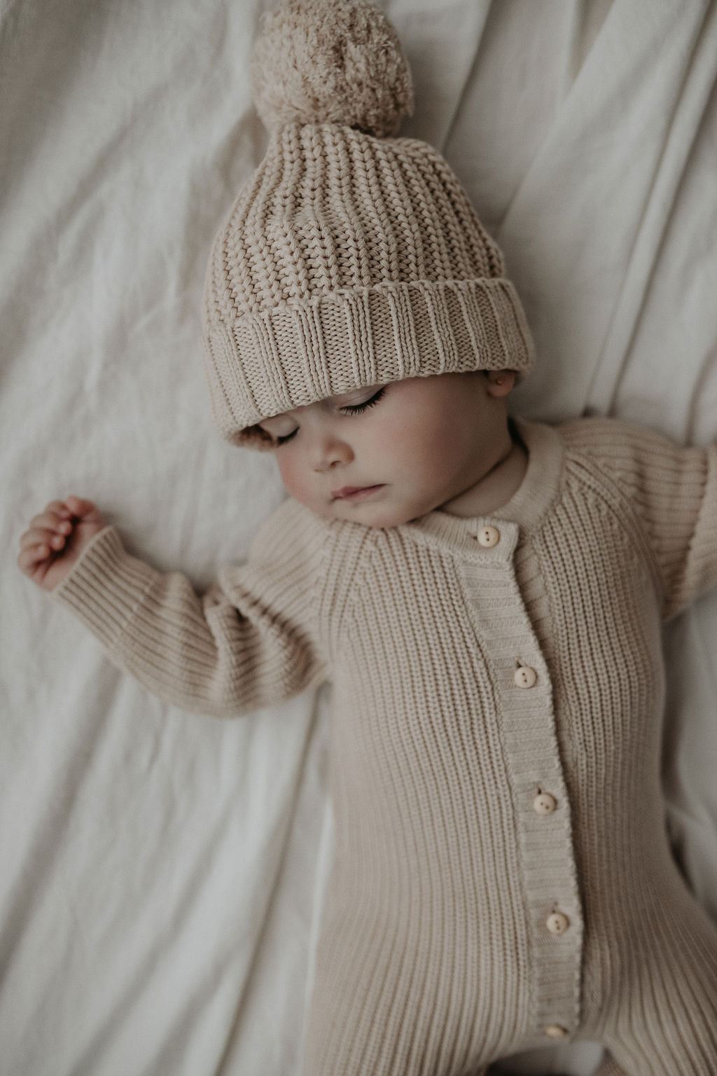 Essentials Knit Romper | Bone