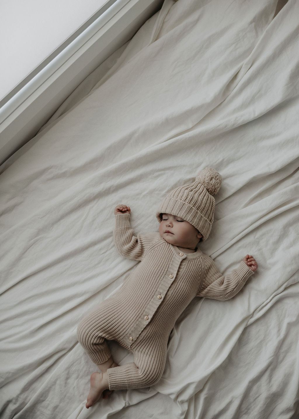 Essentials Knit Romper | Bone