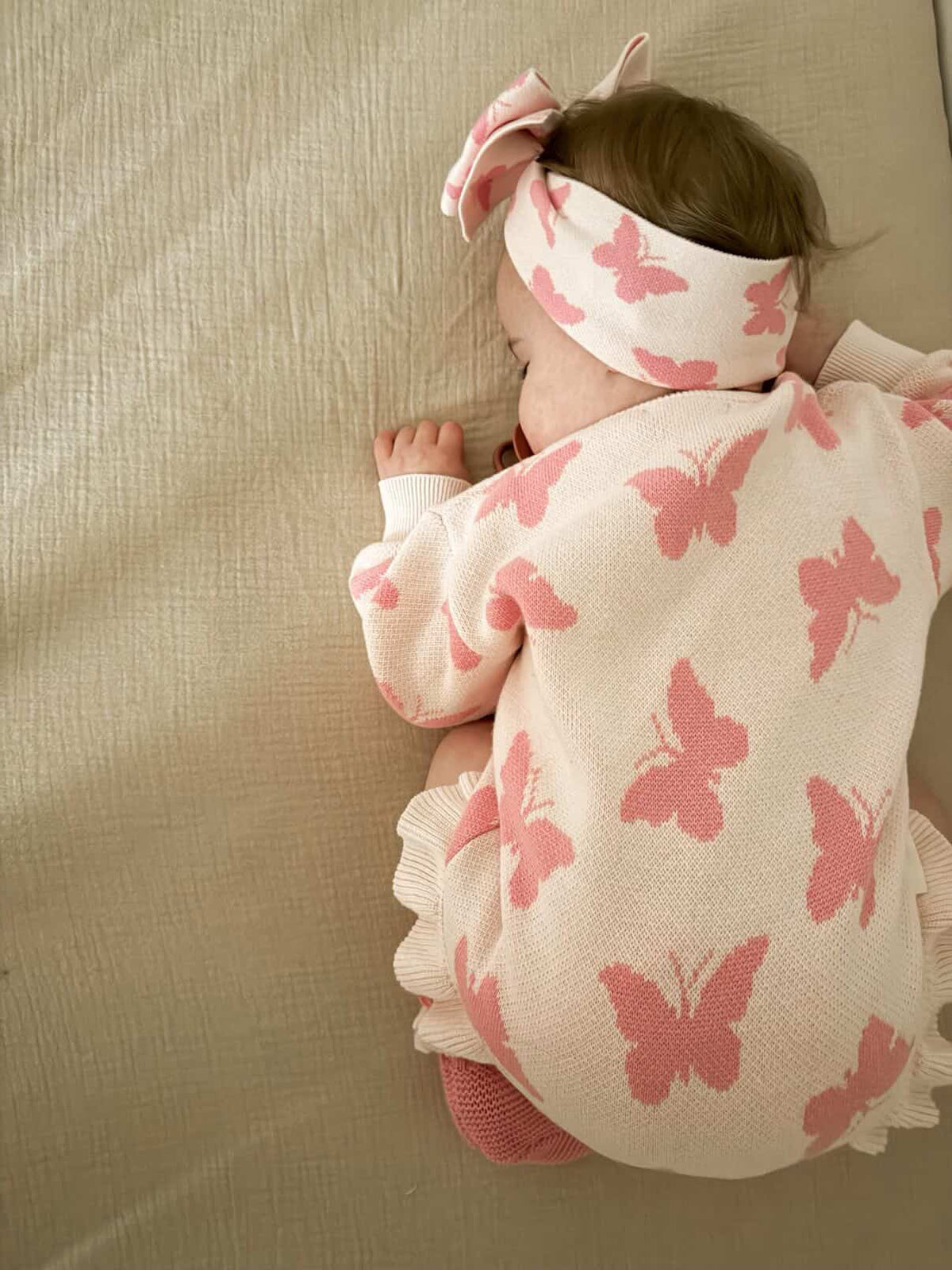 Flutter and Frills Knit Romper