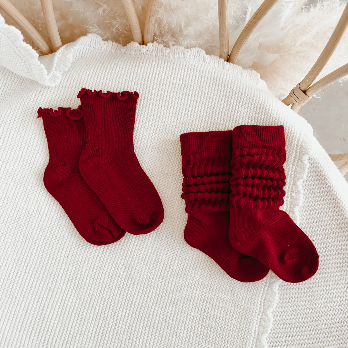 Frill Socks | Red