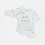Hello World Coming Home Romper