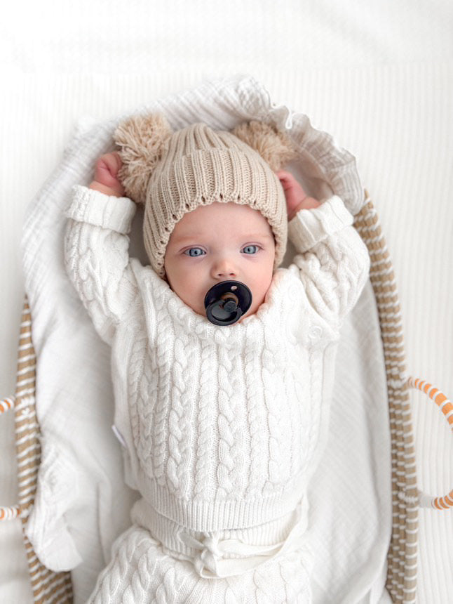 Heritage Cable Knit Pants | Ivory