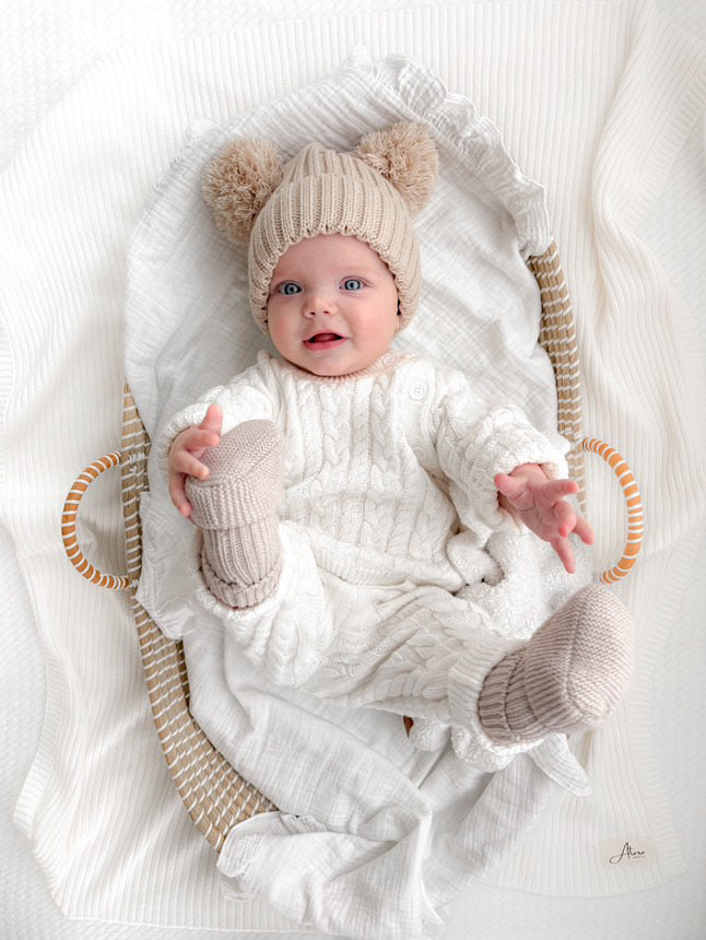 Heritage Cable Knit Pants | Ivory