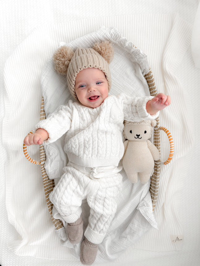 Heritage Cable Knit Pants | Ivory
