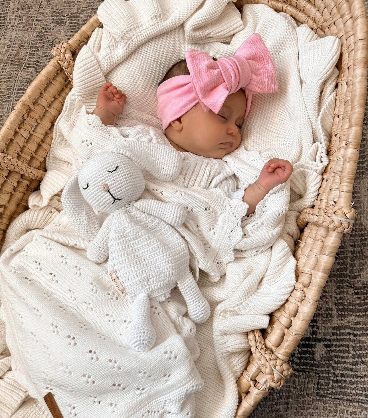 Pointelle Knit Blanket - Milk