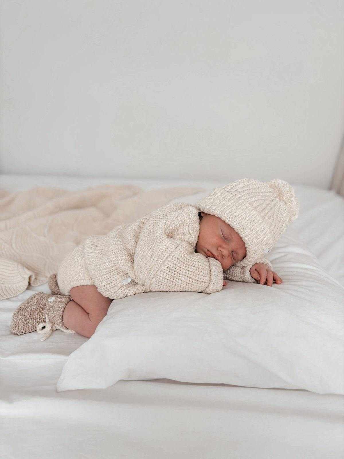 Knit Booties - Sand Fleck