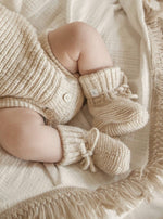Knit Booties - Sand Fleck