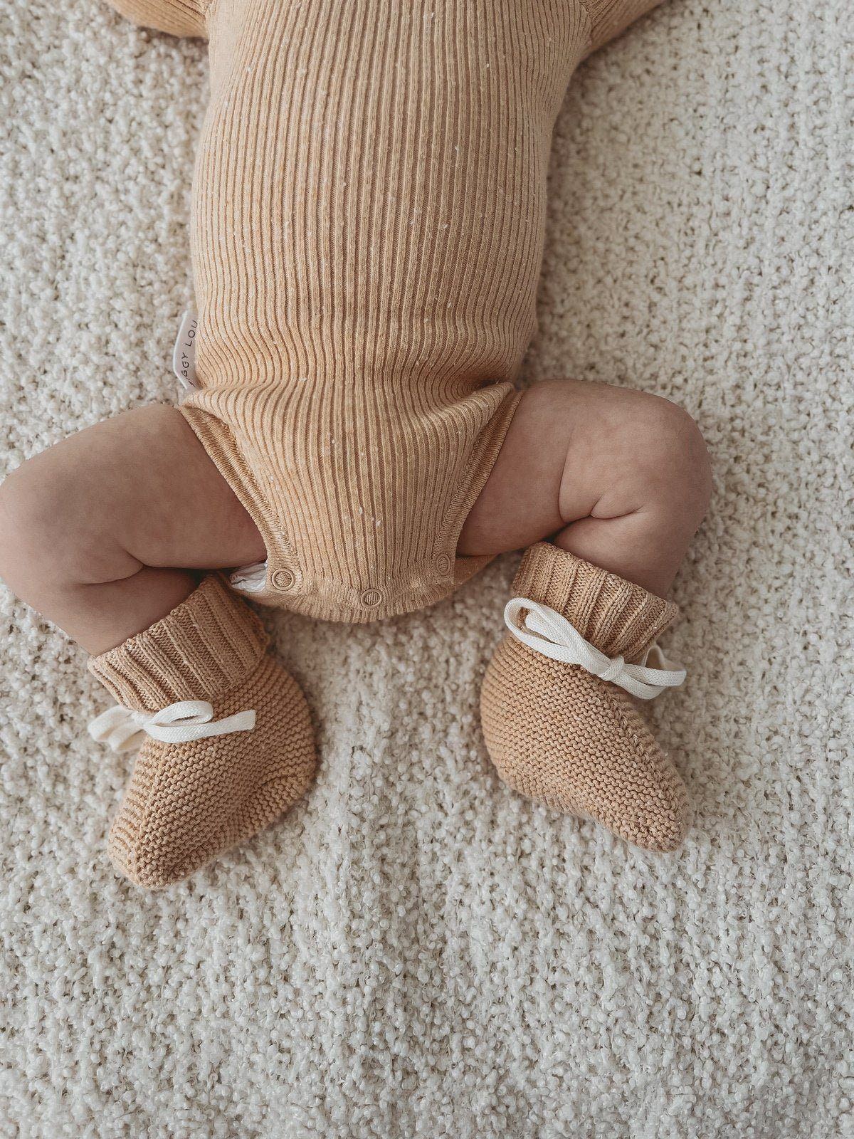 Knit Booties - Fawn