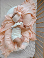 Knit Frill Booties - Dahlia
