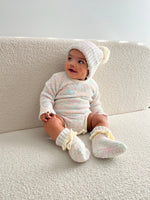 Knit Frill Booties - Dahlia