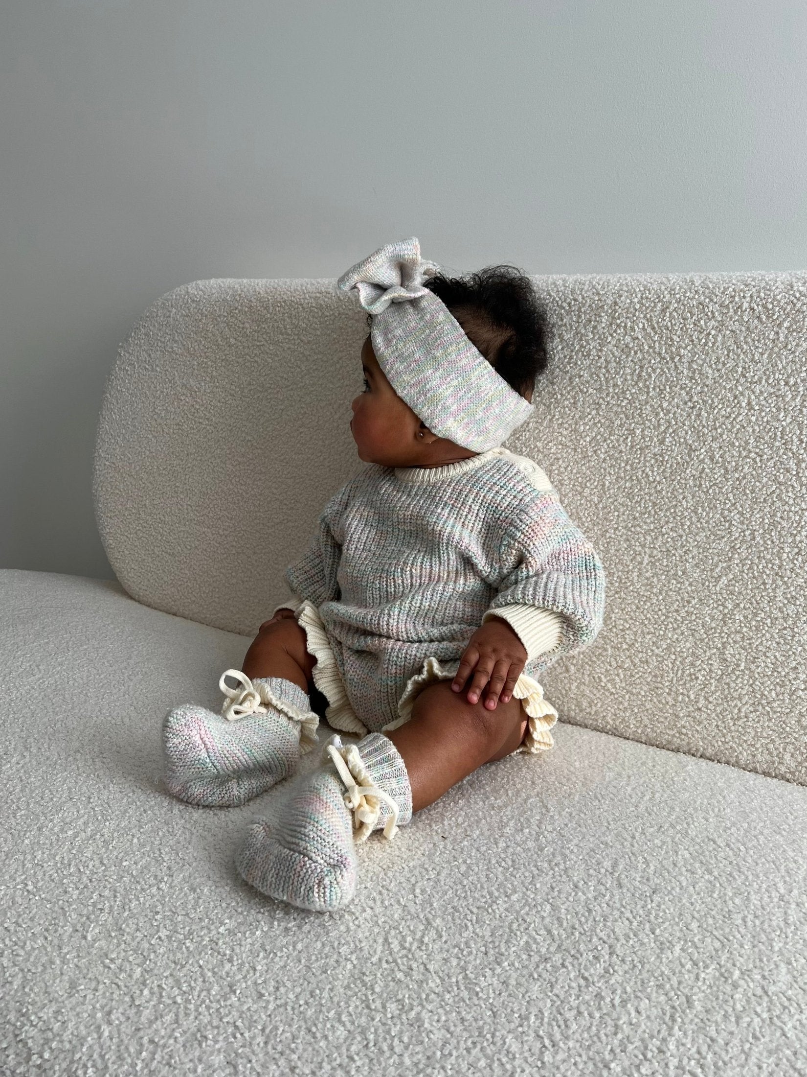 Knit Frill Booties - Sprinkle