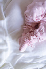 Knit Frill Tie Booties - Prima