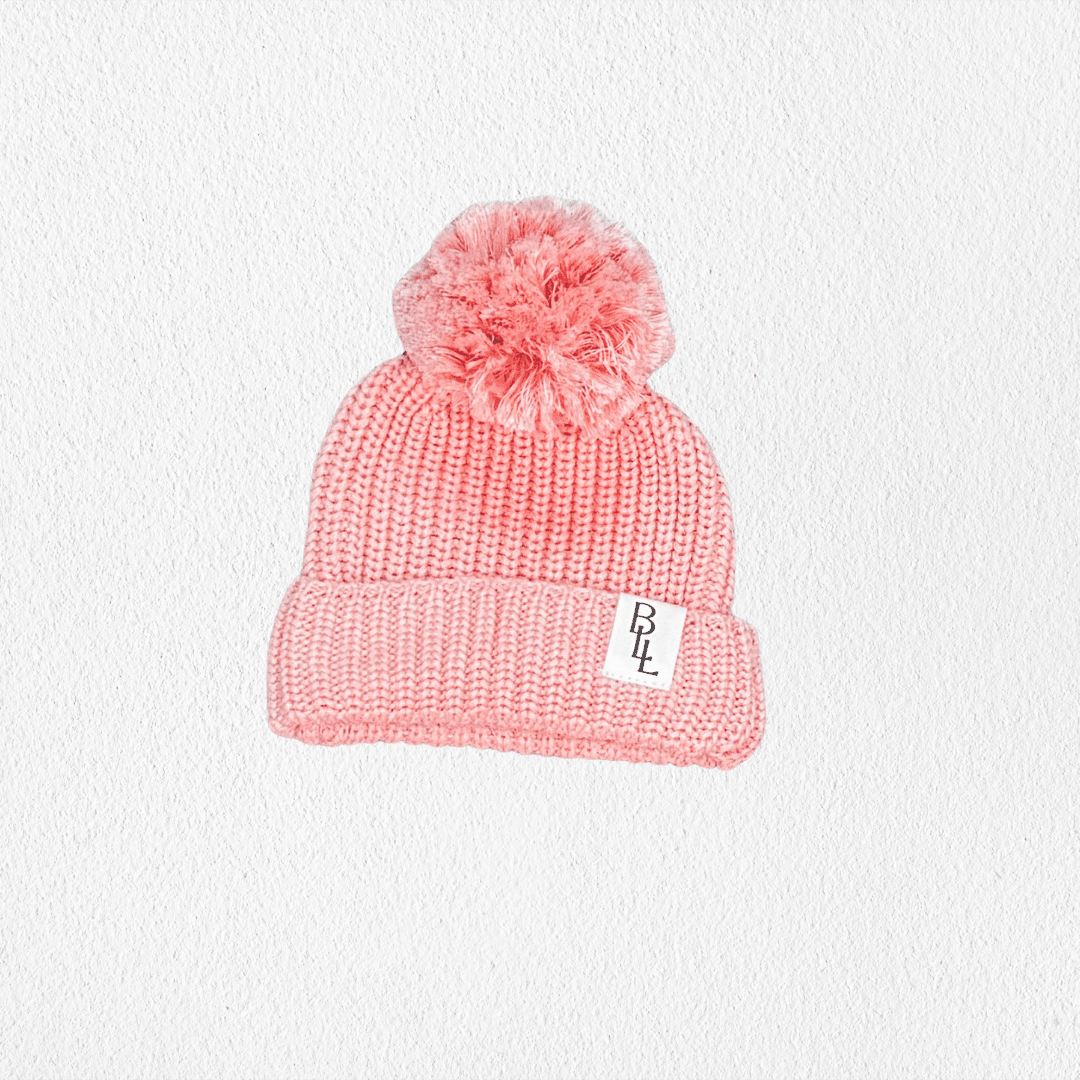 Knit Pom Beanie - Coastal Blue