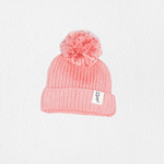 Knit Pom Beanie - Textured Cloud