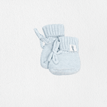 Knit Tie Booties - Cloud